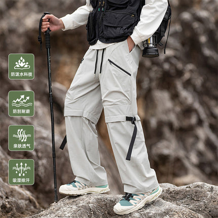 New Spring Waterproof Anti-Wrinkle Water-Repellent Mountain Camping Hiking Couple's Outdoor Cargo Pants for Men
