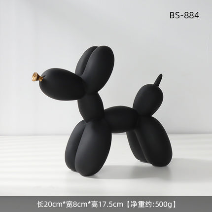Nordic Light Luxury Blow Dog Ornaments Modern Creative Simple Living Room Desktop TV Cabinet Home Entrance Decorations