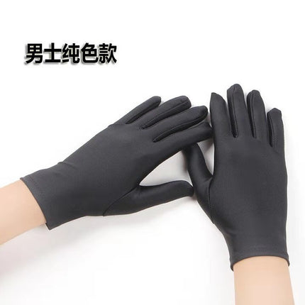 White Gloves for Jewelry Silk Satin Sunscreen High-end Photographic Stretch Etiquette Jewelry Black Dress Shop Guide