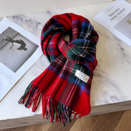 Solid Color Scarf Women's Winter 2024 New Big Brand Korean Style Cashmere Wool Winter Warm Neck Shawl Ins Card