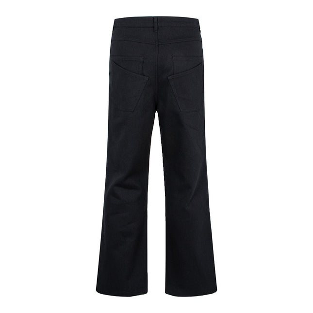 Woven Rope Decoration Retro Simple Dress Pants Workwear Loose Pleated Drape Flared Cleanfit Slimming Casual Pants