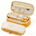 Canvas retractable pencil case [turmeric]