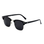 Bright black silver frame gray piece