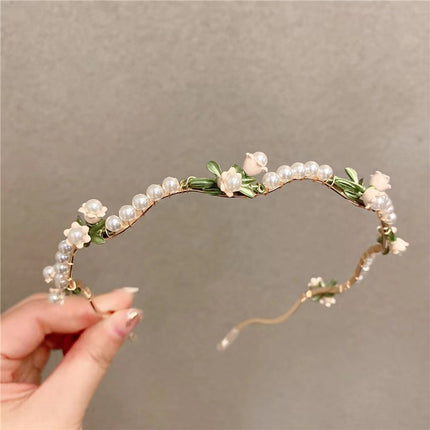 Internet Red Square Explosions Contrast Braid Head Band Wide Edge Non-Slip High-Level Hair Band 2023 New Style Hair Card for Women