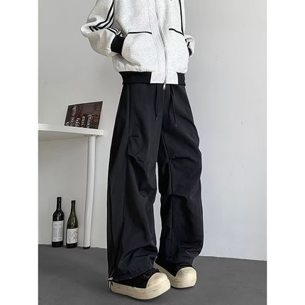 2025 New Loose Casual Pants for Men Korean Style Trendy Versatile Pants Summer Drapey Wide-Leg Floor-Length Trousers