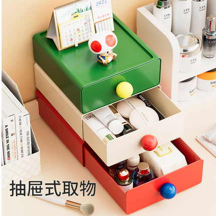 DZ1080 plastic with drawer dopamine desktop cosmetics storage box office sundries desk finishing rack