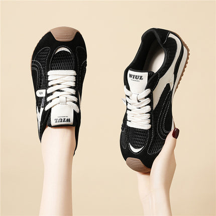 (Out-Of-Stock Items Not Restocked) Genuine Leather German Training Shoes for Women, Autumn Sports Shoes, Flat Running Shoes, Lace-Up Casual Shoes