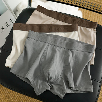 Factory men's underwear cotton high-end antibacterial boys boxers mid-waist plus size breathable boxers factory generation