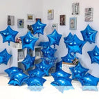 18inch blue five-pointed star