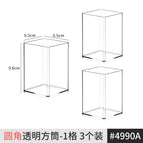 Rounded transparent square tube-1 grid 3 pcs