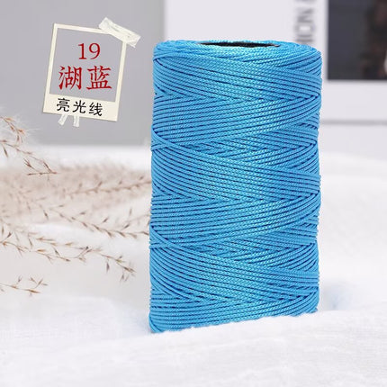 Bright Silk Thread 1mm Thin Thread for Crocheting Bouquets, Bags, Shoes, Handmade 100g Factory Direct Wholesale Knitting Thread