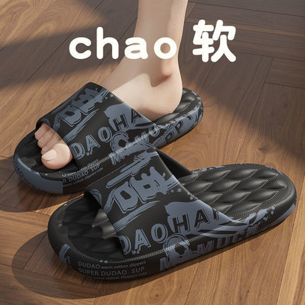 2025 Men's Summer Slippers for Outdoor Wear, Home Use, Bathing, Non-Slip, Comfortable Flat Sandals with Hollow Design