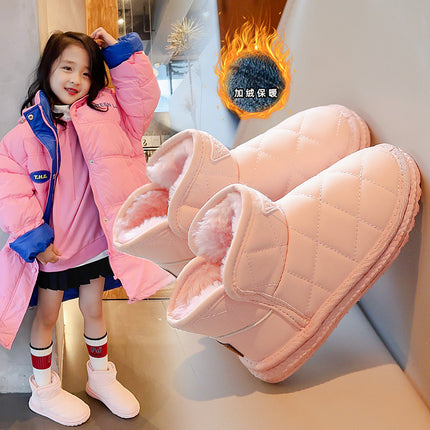 Children's Snow Boots 2025 Winter Style Boys' Fleece-Lined Thickened Short Boots Girls' Snow Cotton Toddler Baby Cotton Shoes Winter Boots