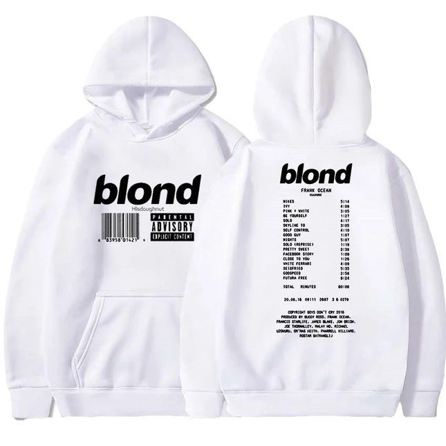 Blonde Frank Oceans Hoodie Top Text Long Sleeve Sweatshirt a