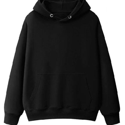 2026 New Solid Color Pullover 100% Pure Cotton 280g Terry Cloth Drop Shoulder Loose Fit Hooded Sweatshirt Couple Hoodie