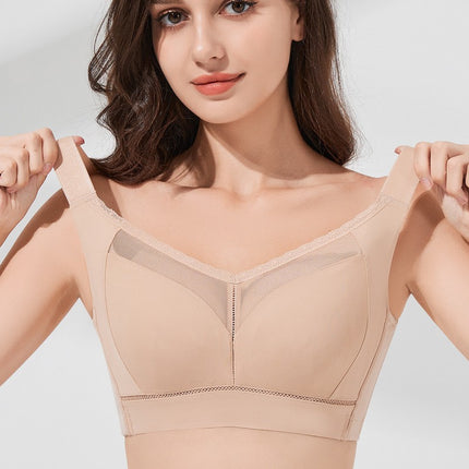 Seamless Liquid Foundation Bra for Large Busts, Slimming, Lightweight, Breathable, Gathering, Anti-Expansion, Adjustable Side Breast Support Bra