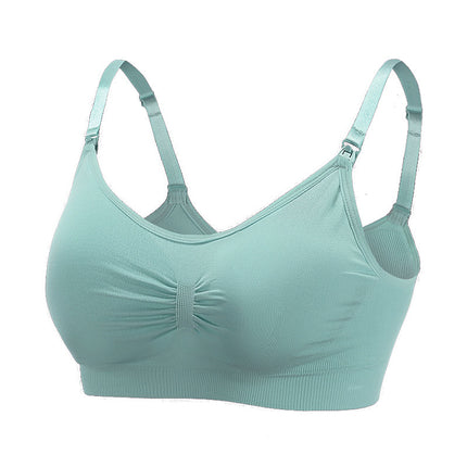Back-Opening Seamless Plus-Size Nursing Bra, Adjustable Push-Up Postpartum Thin Bra for Breastfeeding