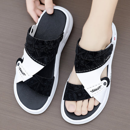 Men's Sandals Summer 2024 New Outer Wear Casual Wear-Resistant Vietnamese Beach Slippers Sports Driving Dual-Use Sandals