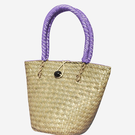 Straw Beach Bag 2025 Summer Woven Bag Handbag with Tote Bag Women's Foreign Trade Straw Bag Handbag Factory