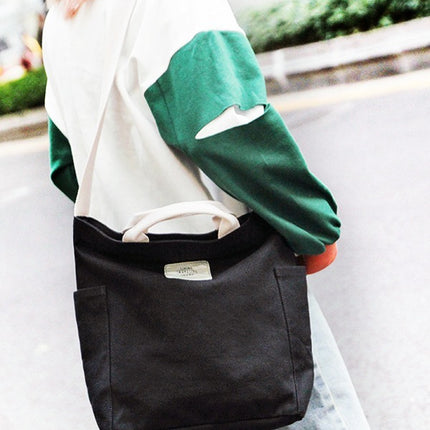 Factory Direct cotton color portable canvas bag shoulder bag female campus versatile large capacity messenger bag student bag