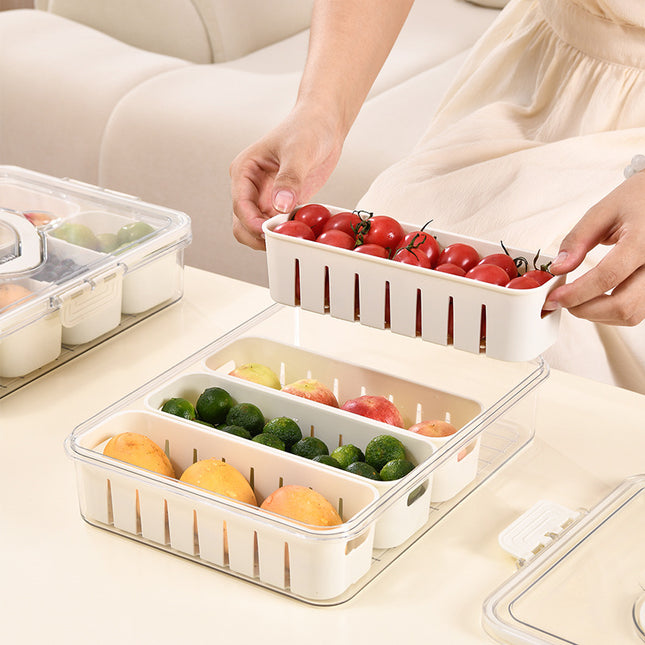 Love Refrigerator Salad Fruit Preservation Box Household Spices Kitchen Storage Box Eight-compartment Sealed Spice Box