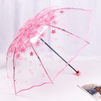 [manual folding wavy edge transparent cherry blossom] pink