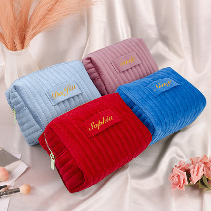 Amazon's Popular Cosmetic Bag, Velvet Velvet Large-Capacity Cosmetic Storage Bag, Travel Portable Bag, Can Be Customized