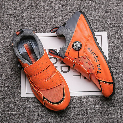 Trendy Height Increasing Men's Shoes Casual All-match Leather Mesh Mesh Breathable Factory Outlet Men's sneaker