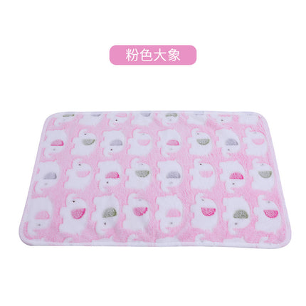 Cross-border pet blanket mat cat and dog flannel blanket autumn and winter warm blanket pet sleeping mat wholesale
