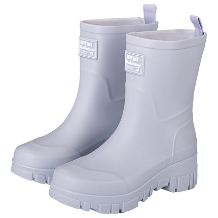 Cross-border Fashion Rain Boots Women's Thick-soled Wear-resistant Non-slip Water Shoes Korean-style Mid-high Camping Rain Boots Waterproof Car Wash Shoes