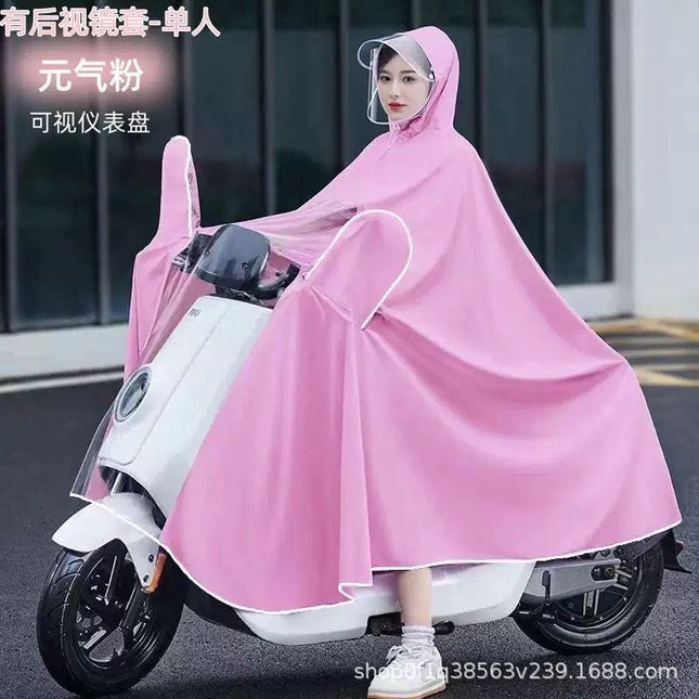 Morandi Electric Poncho Raincoat Anti-rainstorm Full-body Electric Motorcycle Single Extra-large Thickened Men's and Women's New Style
