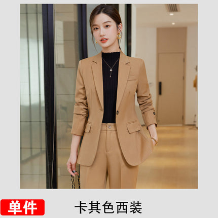 In-Stock High-Quality Autumn and Winter New Style Suit Set for Women, Professional Attire for Front Desk Managers, White-Collar Interview Workwear, Formal Wear