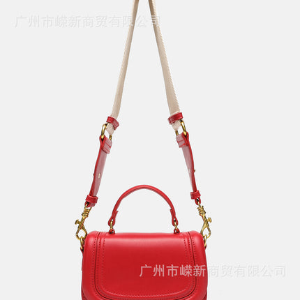 Zr Women's Bag 2025 Saddle Bag Chinese Red Women's Mini Flap Shoulder Handbag Cross-Border Trend