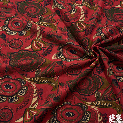 Hemp Cotton Digital Printed Fabric Yunnan Lijiang Retro Bohemian Fabric Hotel Pillow Bar Tablecloth