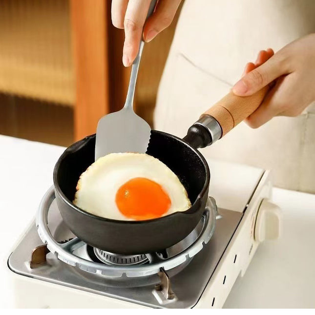 New Cast Iron Deep Oil Pot for Oil Splashing, Small Pot for Oil Splashing Noodles, No Coating Small Pot