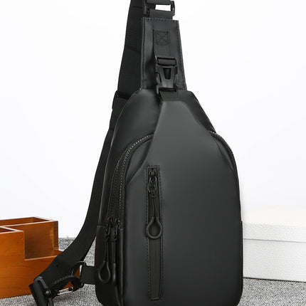 Cross-Border New Chest Bag Men's High-End Crossbody Bag Men's Water-Repellent Shoulder Bag USB Charging Chest Bag