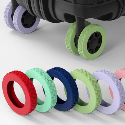 Silent Luggage Caster Shock-absorbing Protective Cover Fifth Generation Side Widened Non-slip luggage case Caster Replacement Silicone Cover