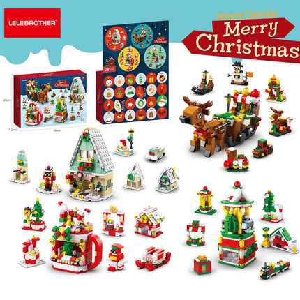 Compatible with Lego Christmas tree building blocks surprise blind box children assembled educational toys Christmas creative gift ornaments