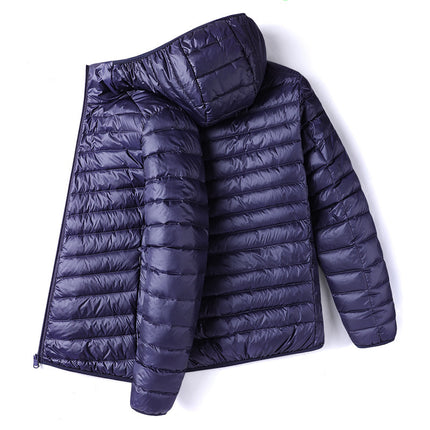 2024 new lightweight cotton-padded jacket men's slim short Korean fashion brand plus size fashion thin winter coat men's clothing