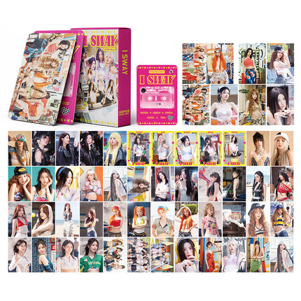 Korean Star 55 Boxed Small Cards Stray (g) I-Dle Ive Ateez Collection Lomo Cards Cross-Border