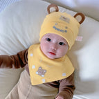 Round-eared bear yellow + triangle towel / 1-12 months 38-46cm