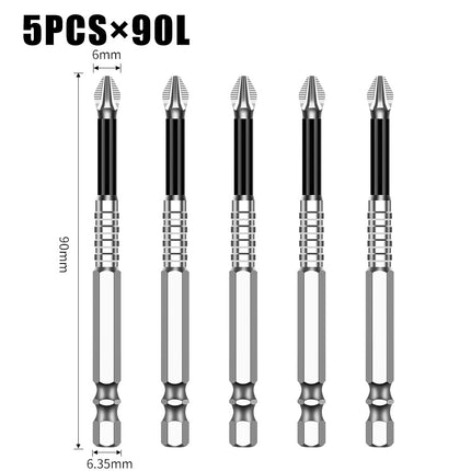 K5 Anti-Slip Bit S2 Magnetic 5A Black Anti-Slip Cross Bit Hand Electric Drill Electric Screwdriver High Hardness