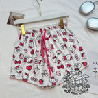 White hello kitty shorts / free size (45.00 kg-60.00 kg