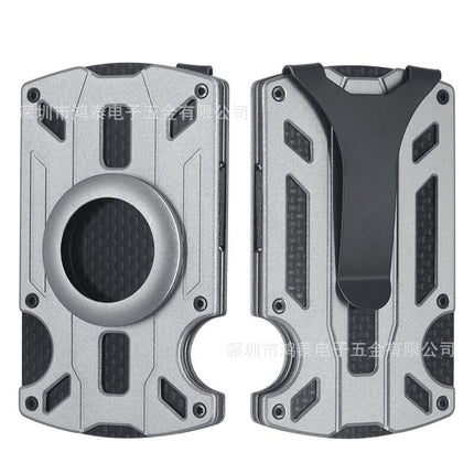 Factory spot new aluminum alloy card holder RFID anti-theft card bag metal air tag ultra-thin men's wallet