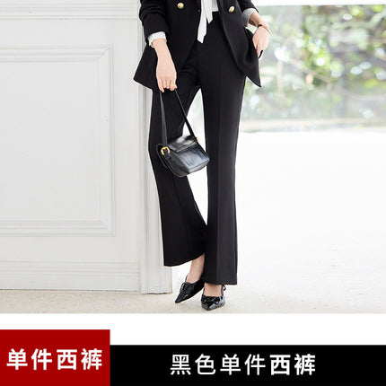 Double-Breasted Suit Set for Women, Autumn and Winter New Style, Korean Fashion, Casual, Professional Attire, Slim Fit, White-Collar Business Long-Sleeve Suit
