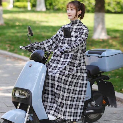Electric Motorcycle Sunscreen Clothing Women's Spring and Summer Long Battery Car Outdoor Cycling Sunshade Outdoor Travel Sunscreen Clothing