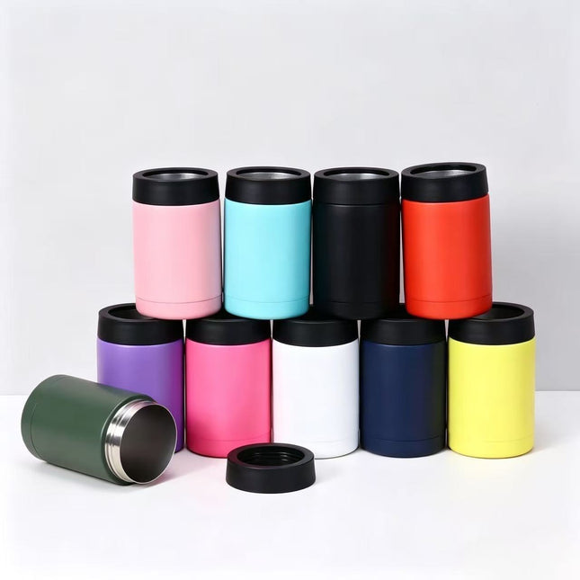 Cross-Border 12oz Double-Layer Vacuum Cold Storage Tank 304 Stainless Steel Beer Tank Outdoor Portable Car-Mounted Coke Tank Wholesale
