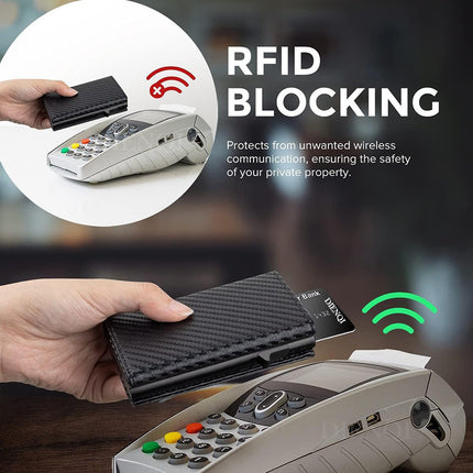 Rfid Anti-Theft Men's Wallet Card Holder Magnetic Wallet Metal Card Holder Large Capacity Wallet Money Clip Wallet