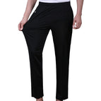 Black stretch pants [autumn and winter thick section]] / 3XL