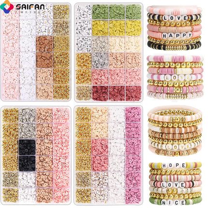 Cross-border soft pottery academic style handmade beaded diy material package box bracelet jewelry accessories bracelet beads